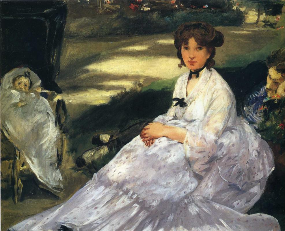 In the garden, 1870 - Edouard Manet Painting